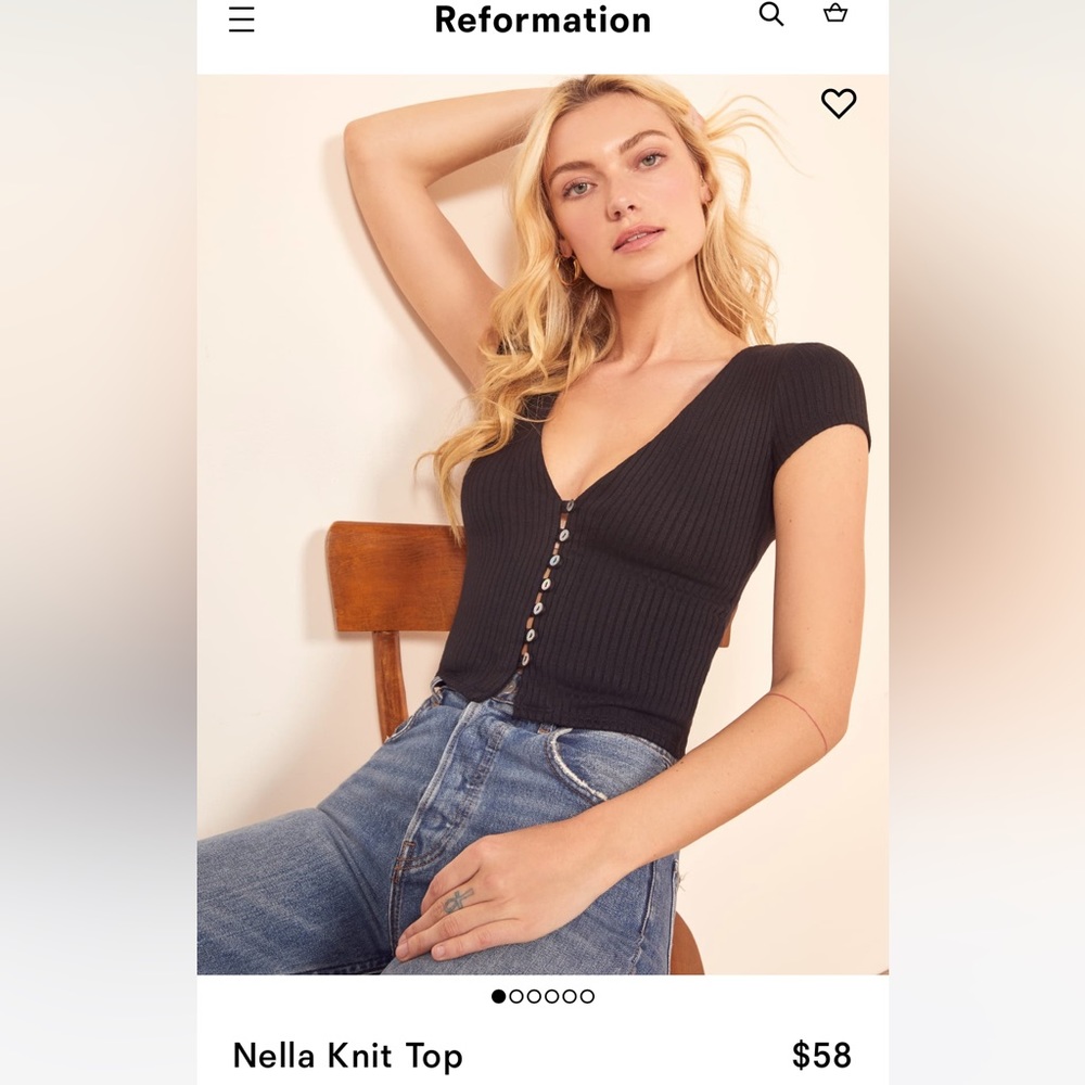 Reformation Nella Knit Top